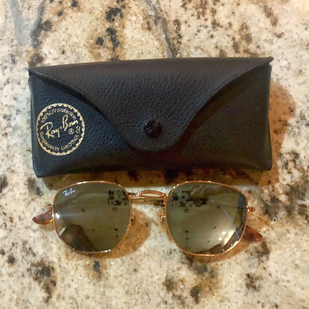 NEW! Silver Mirrored Hexagonal Ray-Bans